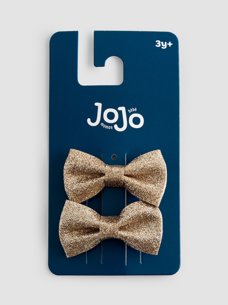 JoJo Maman Bébé 2-Pack Glitter Bows - Imagen 2 de 3