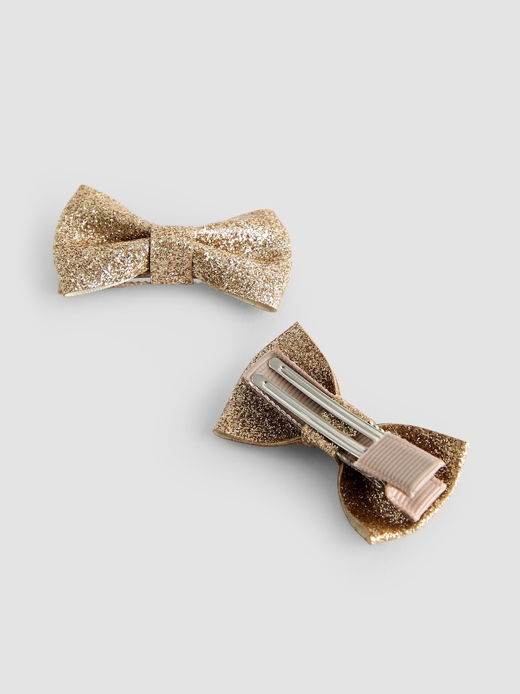 JoJo Maman Bébé 2-Pack Glitter Bows - Imagen 3 de 3