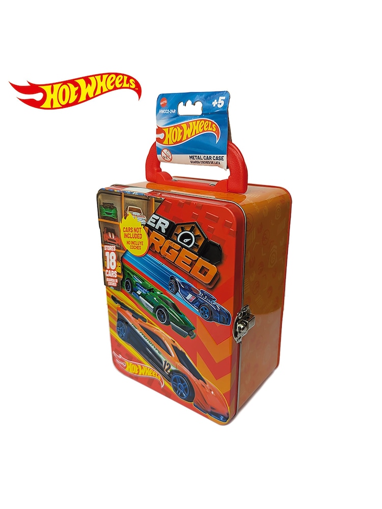 Ancory Red Hot Wheels Tin Car Storage Case - Image 1 of 3