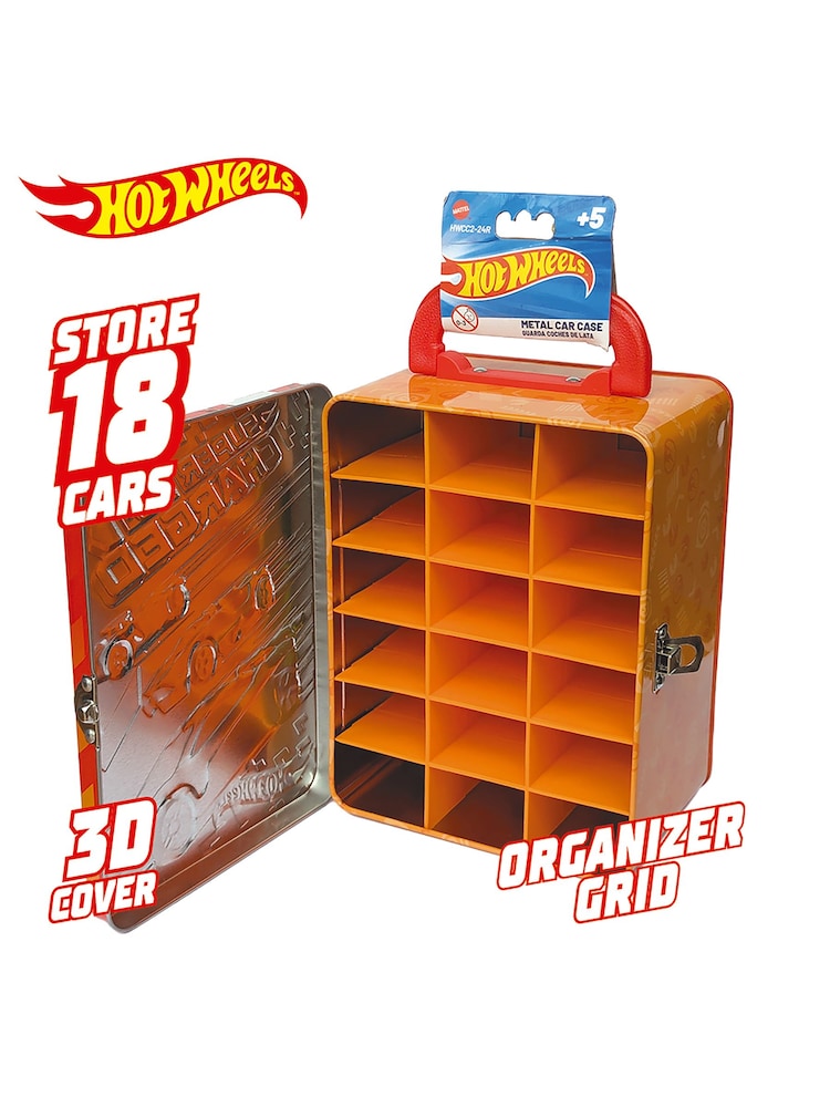 Ancory Red Hot Wheels Tin Car Storage Case - Image 2 of 3