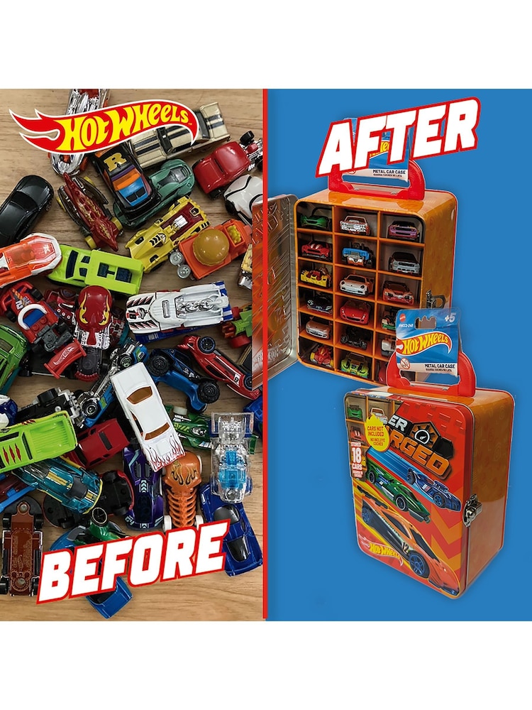Ancory Red Hot Wheels Tin Car Storage Case - Image 3 of 3 Ancory Red Hot Wheels Tin Car Storage Case - Image 3 of 3