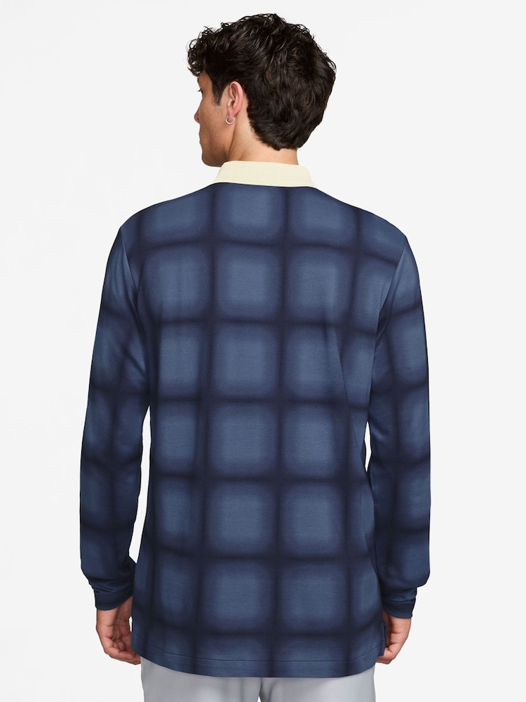 Nike Blue Dri-FIT Fairway Fresh Long Sleeve Polo Shirt - Image 2 of 3