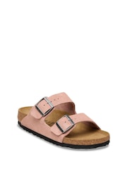 Birkenstock Pink Arizona Suede Sandals - Image 3 of 3