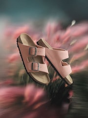 Birkenstock Pink Arizona Suede Sandals - Image 4 of 4