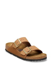 Birkenstock Brown Arizona Nubuck Soft Footbed Sandals - Image 2 of 3