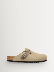 Birkenstock Green Boston Suede Leather Clogs - Image 1 of 2