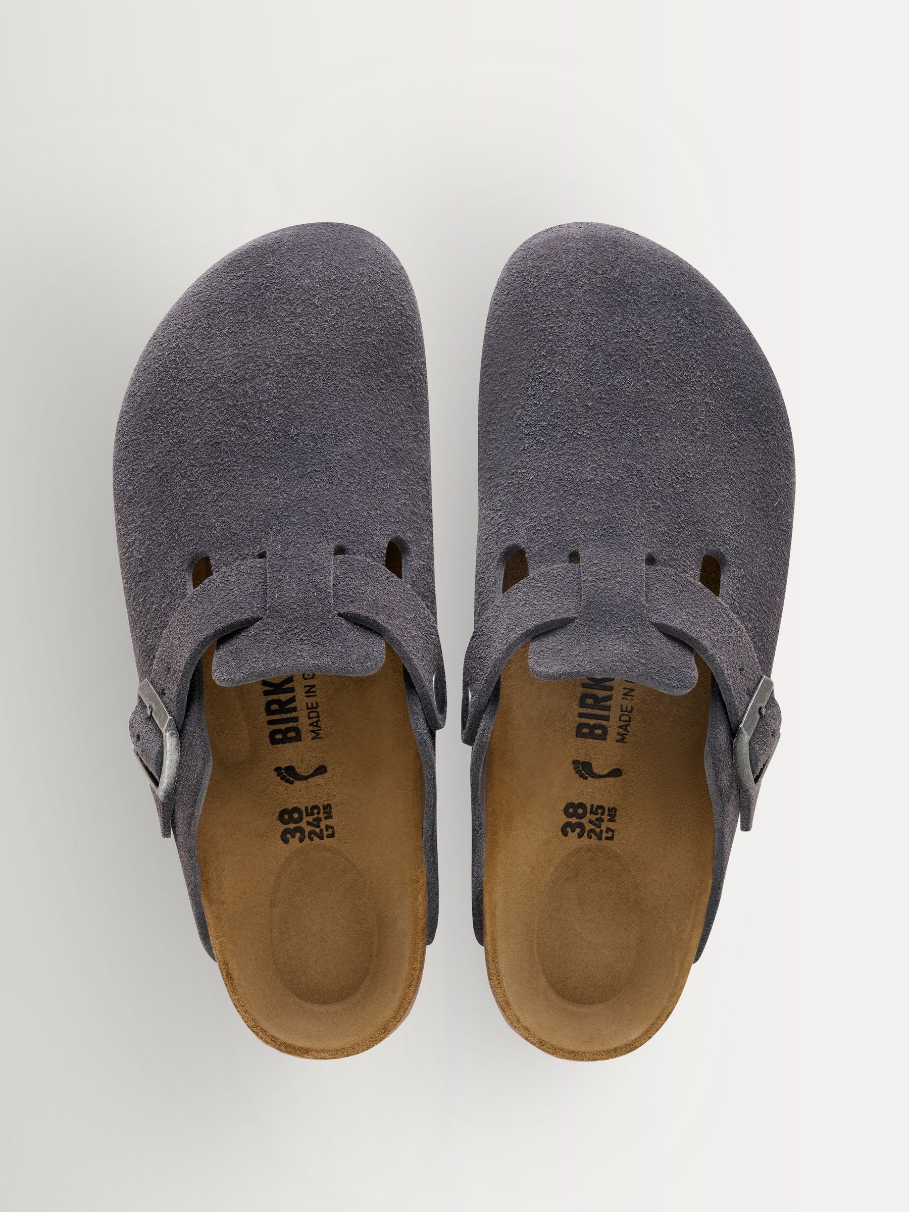 Buy Birkenstock Grey Boston Suede Clogs from Next Romania