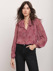Mint Velvet Red Floral Print Blouse - Image 2 of 8