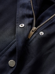 Mint Velvet Blue Navy Washed Bomber Jacket - Image 8 of 8