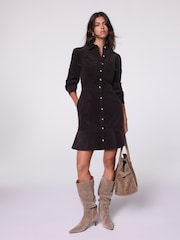Mint Velvet Brown Brown Corduroy Mini Dress - Image 5 of 8