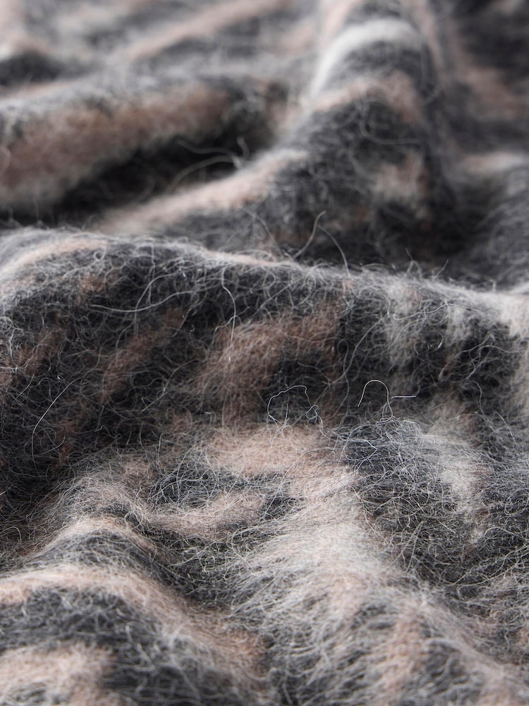 Mint Velvet Black Neutral Zebra Knit Top - Image 9 of 9