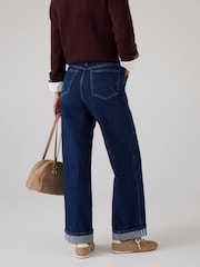 Mint Velvet Blue Dark Indigo Workable Wide Jeans - Image 6 of 8