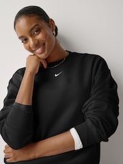 Svart - Nike Studio Fleece Oversized Rund hals Sweatshirt - Bild 4 av 4