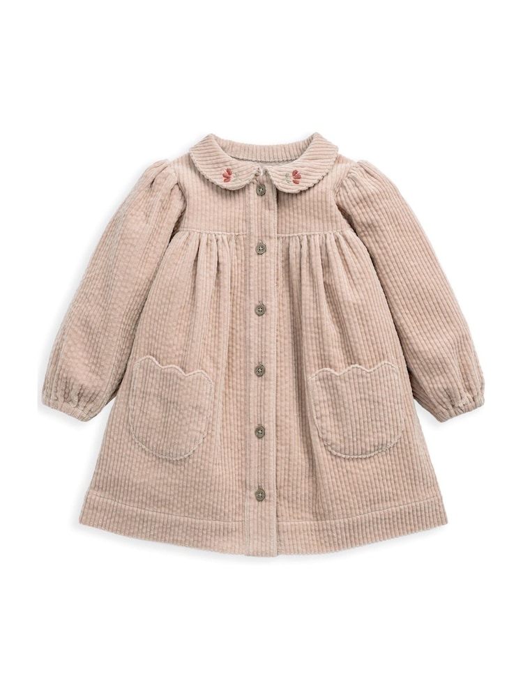 Mamas & Papas Pink Cord Collared Dress - Bild 2 von 2