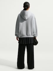 Gris - Nike Studio Fleece Oversized Hoodie - Imagen 4 de 5