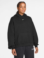 Nike Black Studio Fleece Oversized Hoodie - Image 1 of 3