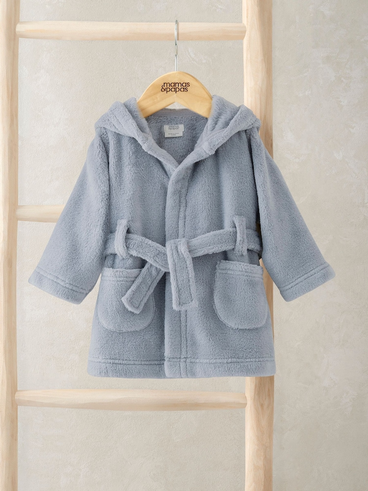 Mamas & Papas Blue Dinosaur Dressing Gown - Image 1 of 3 Mamas & Papas Blue Dinosaur Dressing Gown - Image 1 of 3