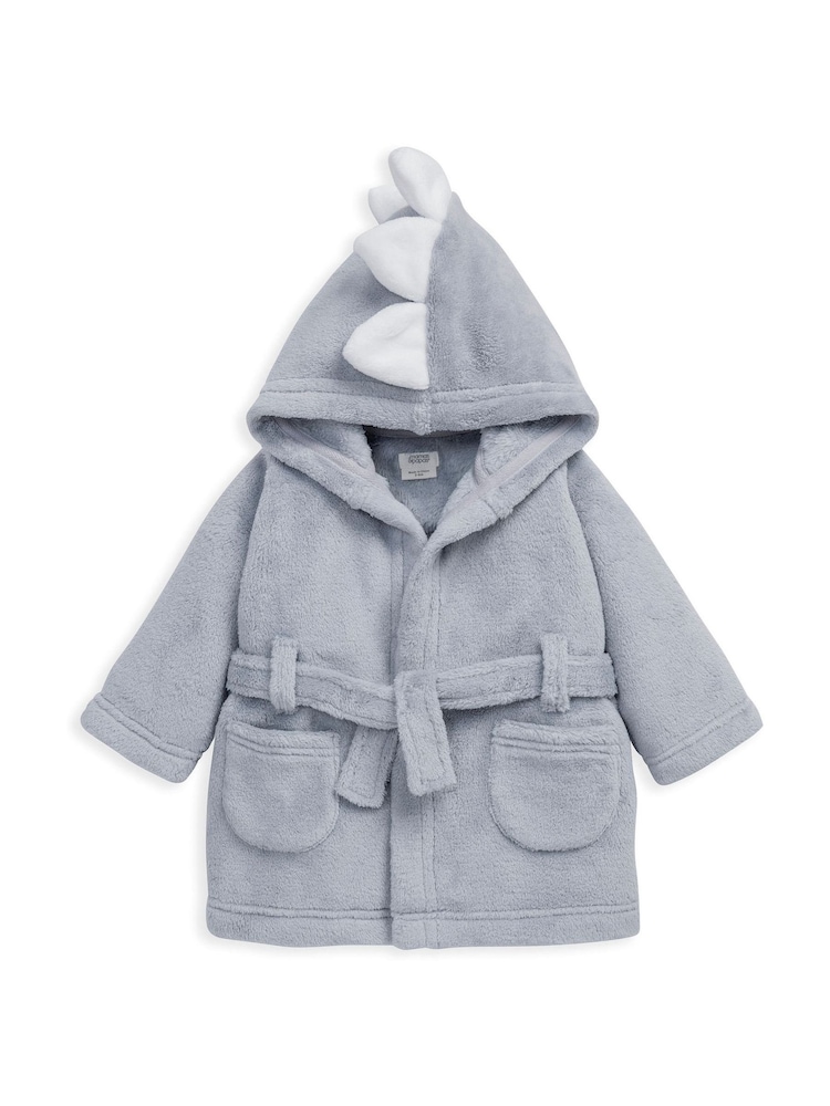 Mamas & Papas Blue Dinosaur Dressing Gown - Image 2 of 3 Mamas & Papas Blue Dinosaur Dressing Gown - Image 2 of 3