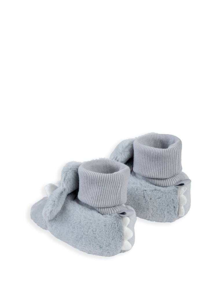 Mamas & Papas Blue Dinosaur Slippers - Image 2 of 3