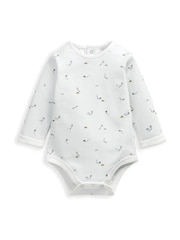 Mamas & Papas Blue Kite Print Bodysuit & Velour Dungarees Set - Image 3 of 4