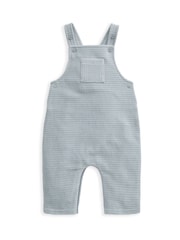 Mamas & Papas Blue Kite Print Bodysuit & Velour Dungarees Set - Image 4 of 4