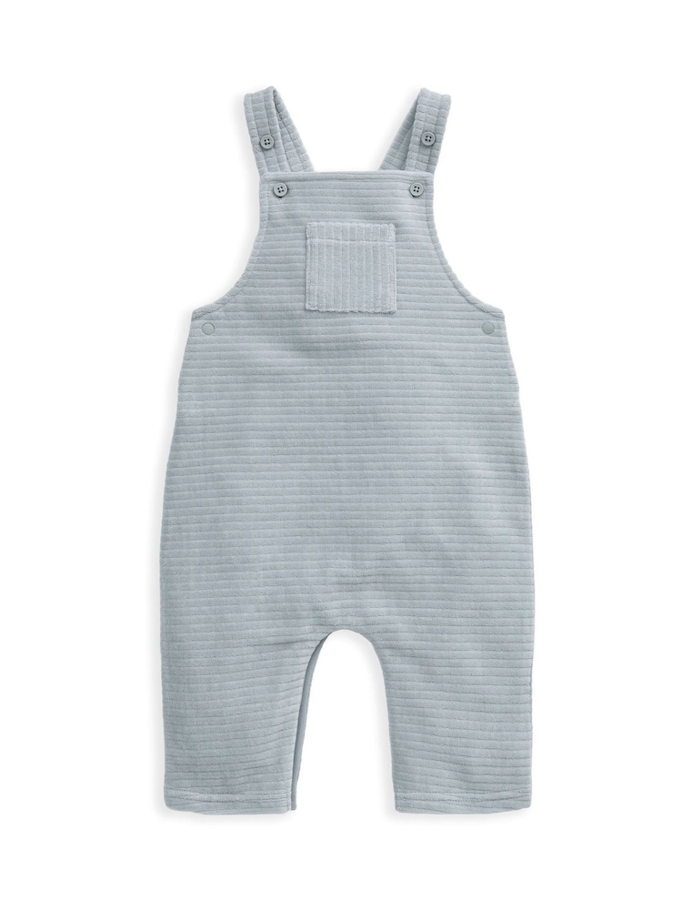 Mamas & Papas Blue Kite Print Bodysuit & Velour Dungarees Set - Image 4 of 4