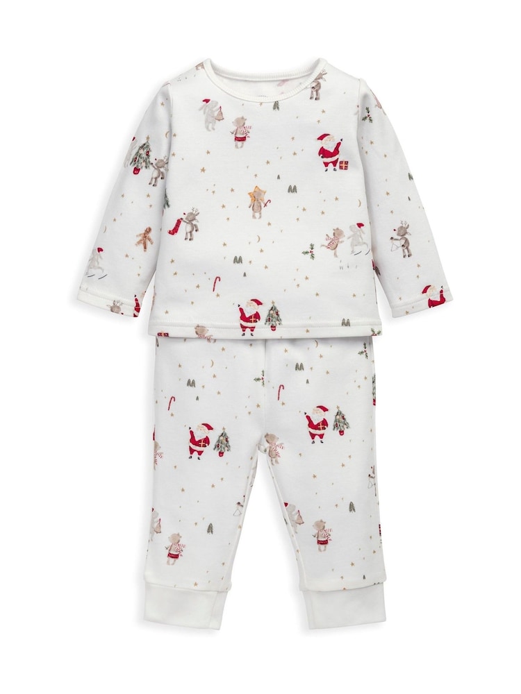 Mamas & Papas Night Before Christmas White Pyjamas - Image 2 of 6