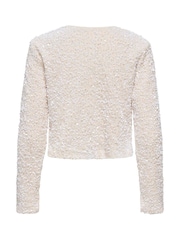 ONLY Cream Sequin Reversible Bow Top - Image 5 of 5
