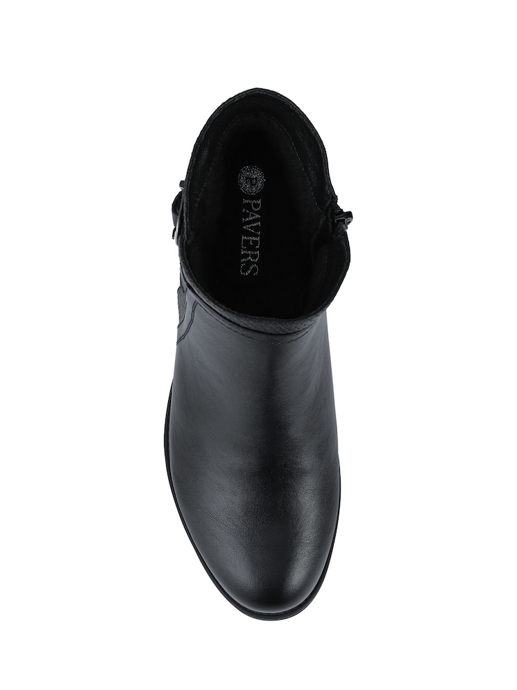 Pavers Black Ladies Ankle Boots Smart - Image 5 of 5 Pavers Black Ladies Ankle Boots Smart - Image 5 of 5