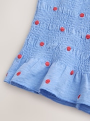 Blue Shirred Modal Scoop Neck Vest - Image 8 of 8