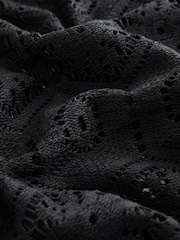 Black Crochet Long Sleeve Top - Image 7 of 8