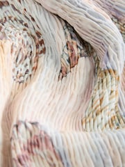 National Trust Pink Shell Print Shirred Short Sleeve T-Shirt - Image 9 of 10