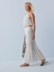 Ecru Lace Maxi Skirt - Image 4 of 8