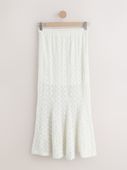 Ecru Lace Maxi Skirt - Image 6 of 8