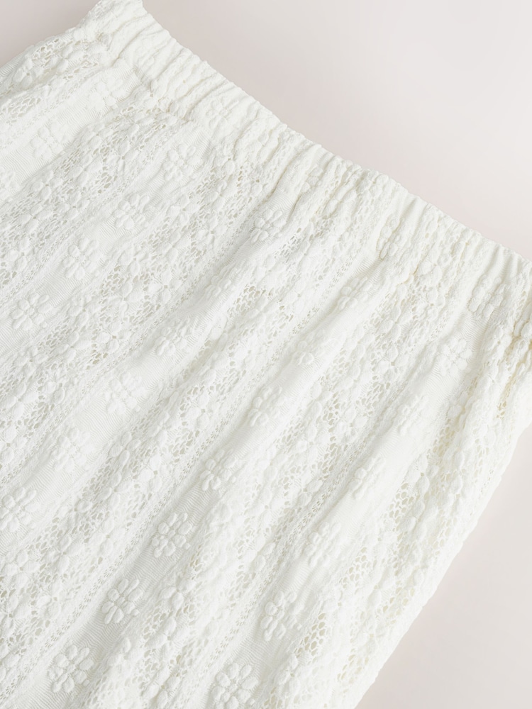 Ecru Lace Maxi Skirt - Image 8 of 8