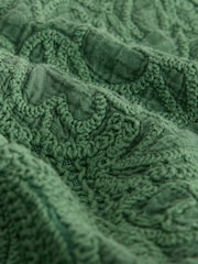 Grøn - Hæklet Kortærmet Skjorte - Billede 7 af 8