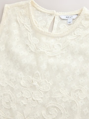 écru - Haut sans manches en maille perlée - Image 6 de 7