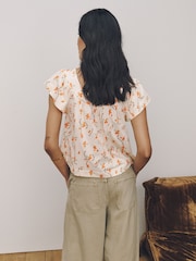 Tomatoes Print - Short Sleeved Square Neck Top - Imagen 4 de 7