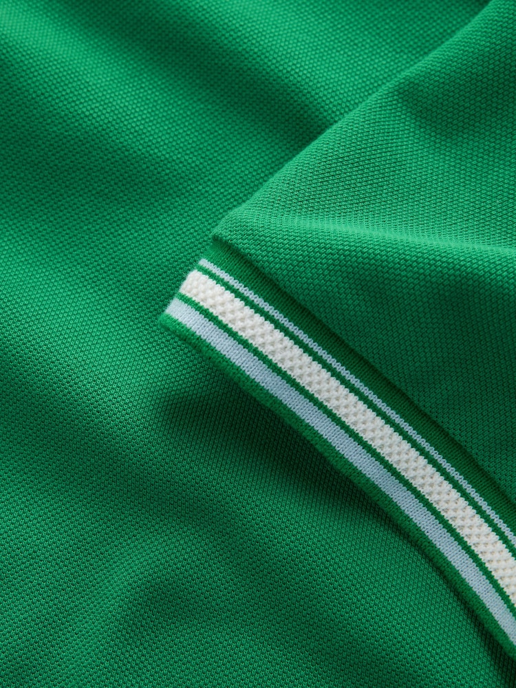 Tennis Green Short Sleeve Tipped Polo Shirt - Image 7 of 7 Tennis Green Short Sleeve Tipped Polo Shirt - Image 7 of 7