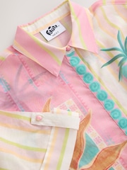 Fanta Graphic Pink Stripe Lightweight Short Sleeve Shirt - Image 7 of 8