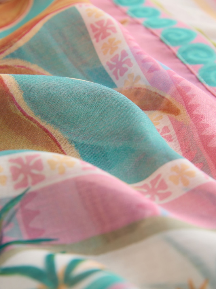 Fanta Graphic Pink Stripe Lightweight Short Sleeve Shirt - Image 8 of 8