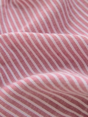 Red/White Stripe Tie Front Short Sleeve Blouse - Image 9 of 9