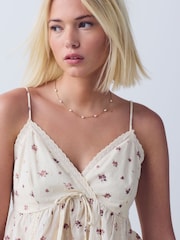 Cream Ditsy Floral Print Cami Top - Image 5 of 8