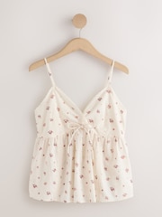 Cream Ditsy Floral Print Cami Top - Image 6 of 8