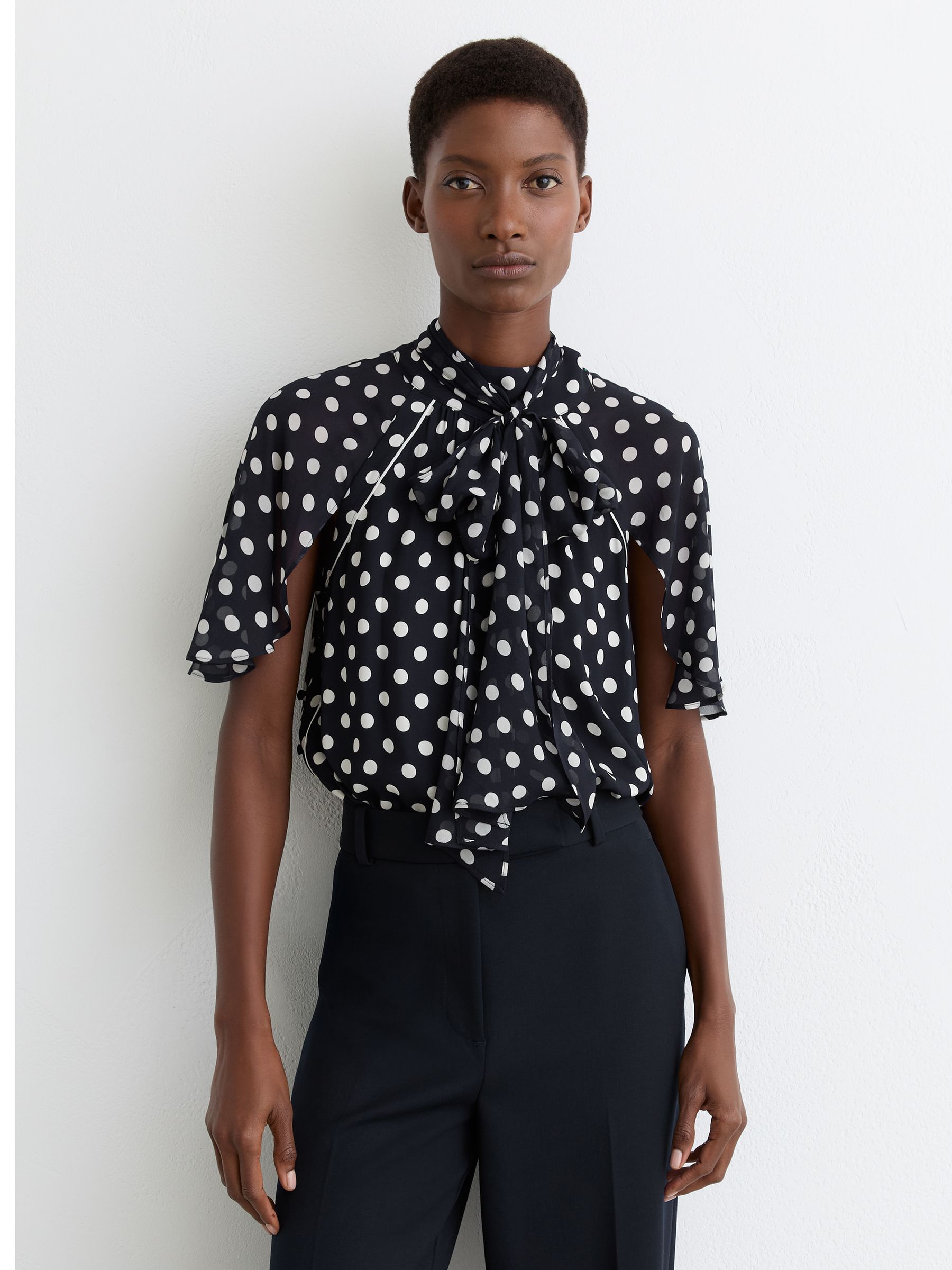 トップス yilon DOT FRILL BLOUSE Dot frill blouse – YILON