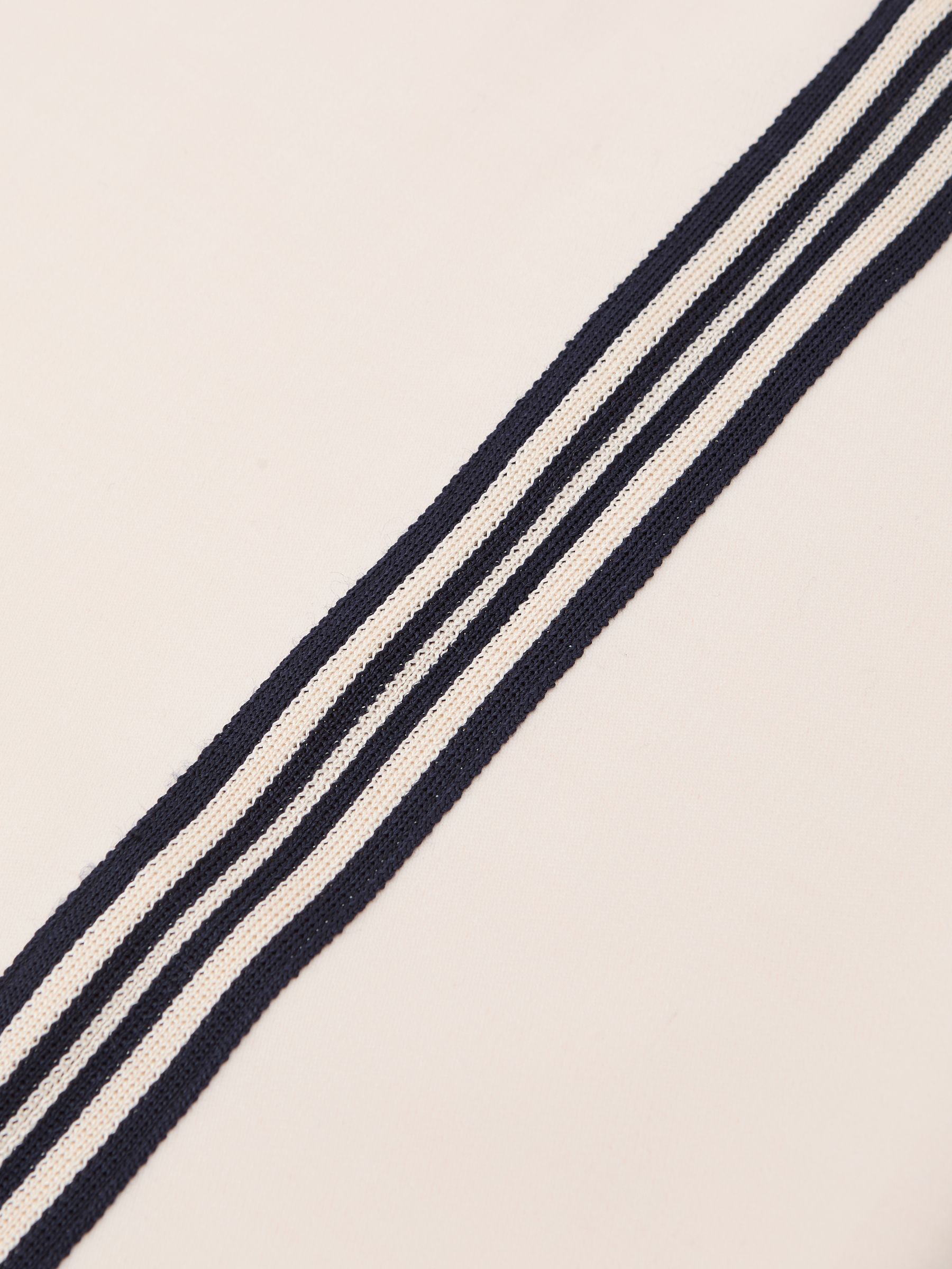 Buy Reiss Cream Elle Petite Barrel-Leg Side-Stripe Trousers from