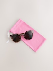 Tortoiseshell Brown Round Sunglasses - Image 1 of 4