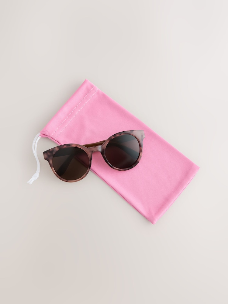 Tortoiseshell Brown Round Sunglasses - Image 1 of 4 Tortoiseshell Brown Round Sunglasses - Image 1 of 4