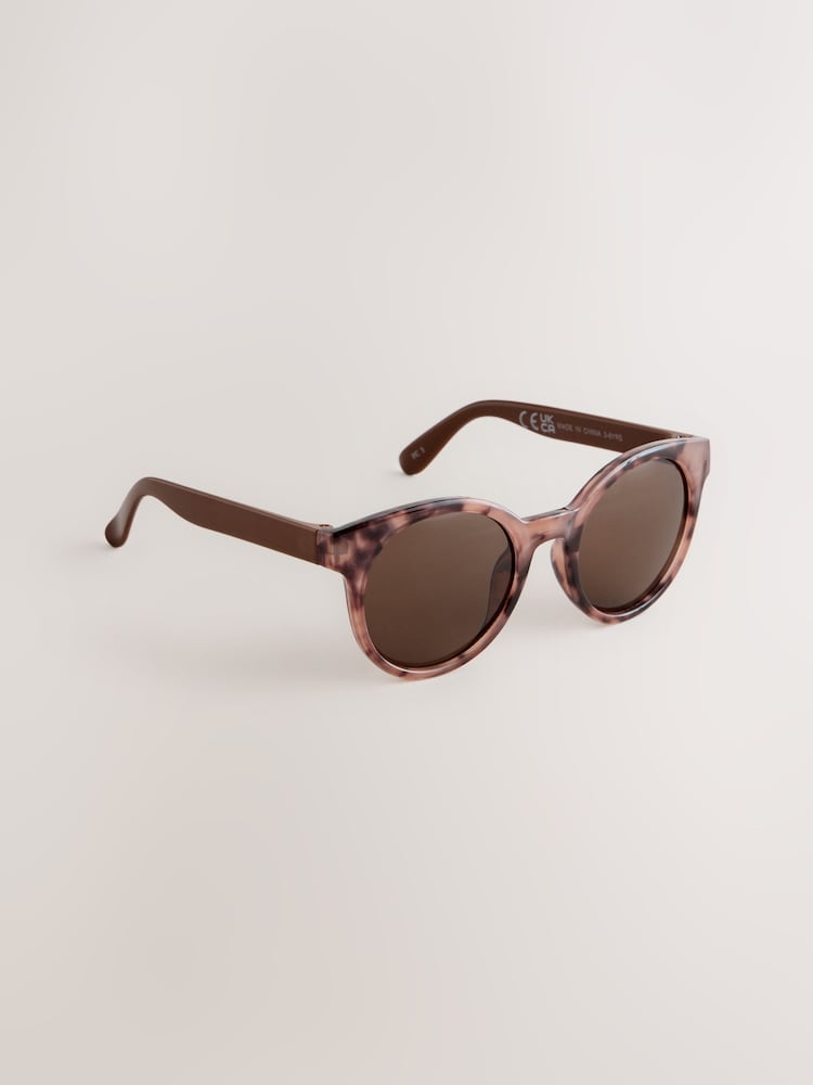 Tortoiseshell Brown Round Sunglasses - Image 2 of 4 Tortoiseshell Brown Round Sunglasses - Image 2 of 4