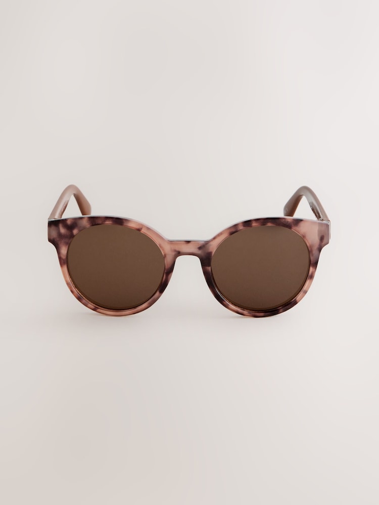 Tortoiseshell Brown Round Sunglasses - Image 4 of 4 Tortoiseshell Brown Round Sunglasses - Image 4 of 4